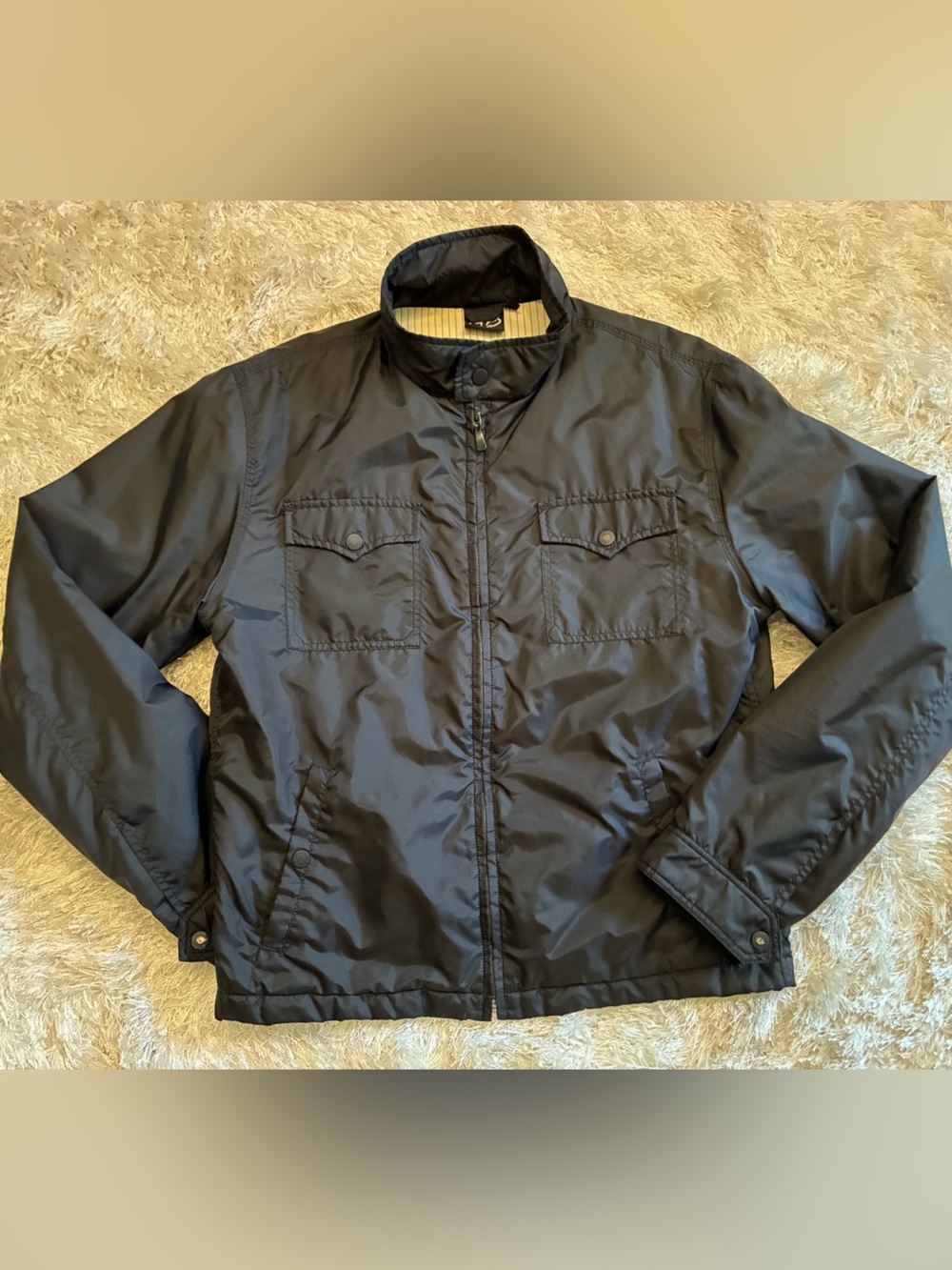 FOX Racing Black Utility Field Rain Jacket High Collar Cotton Lining Moto